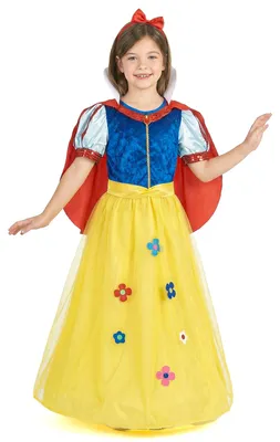 Produktbild von Zauberhaftes Märchenkostüm für Kinder blau-rot-gelb S 4-6 Jahre (110-120 cm)