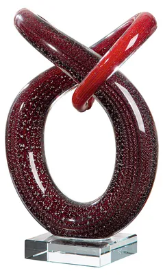 Produktbild von Casablanca by Gilde Skulptur Curvum rot H. 24 cm, 59381