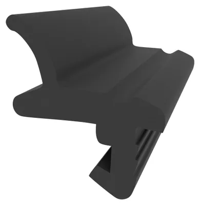 Produktbild von Dachfensterdichtung für Braas Dachflächenfenster - Schwarz - 10 cm Muster - 3 mm Nutbreite - Fensterdichtung für Braas Fenster