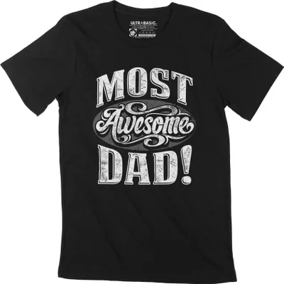Produktbild von Herren Grafik T-Shirt Der tollste Papa – Most Awesome Dad – Öko-Verantwortlich Vintage Jahrgang Kurzarm Lustige Druck Geburtstag Geschenk Mann
