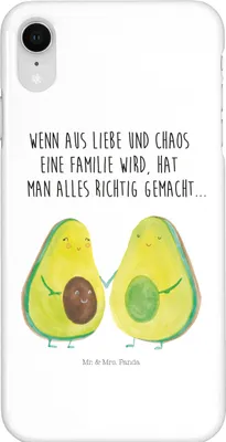 Produktbild von Mr. & Mrs. Panda Iphone XR Handyhülle Avocado Pärchen - Weiß - Geschenk, Geburt, Handy Case, Familie, Kinder, Avocados, Premium Kunststoff