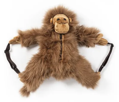 Produktbild von Kinderrucksack Affe aus superweichem Kunstfell 50x20x15 cm