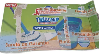 Image de Spontex Ultra Compact Twist Mop Set Balai à franges en microfibre avec bougies intégrées Set de nettoyage des sols
