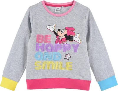 Produktbild von Minnie Mouse Sweatshirt Pullover langarm Oberteil   , Farbe:Grau, Größe:104