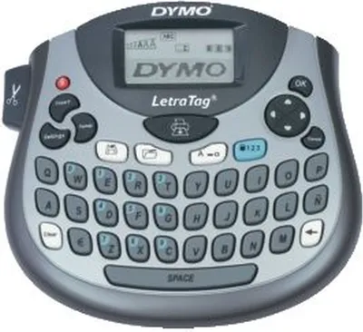 Produktbild von DYMO LetraTag LT-100T Beschriftungsgerät | Tragbares Etikettendrucker mit QWERTZ Tastatur | silber | Ideal fürs Büro oder zu Hause