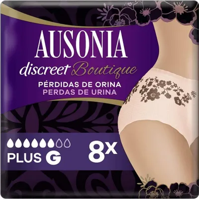Obrázok produktu pre Inkontinenčné hygienické vložky Ausonia Discreet Boutique Large (8 kusov)