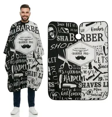 Zdjęcie produktu dla Peleryna fryzjerska barberska do salonu duża strzyżenia 140x150 cm