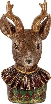 Produktbild von Clayre & Eef Dekorationsfigur Hirsch 13x11x22 cm Braun Kunststoff
