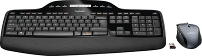 Produktbild von Logitech 920-002420, Volle Größe (100%), Kabellos, RF Wireless, QWERTZ, Schwarz, Maus enthalten