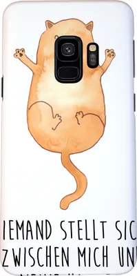 Produktbild von Mr. & Mrs. Panda Samsung Galaxy S9 Handyhülle Katze Umarmen - Weiß - Geschenk, Liebe, Lebensmittelpunkt, Cat, Katzen, Cover, Handy Schutzhülle, Hülle, Case, Familie