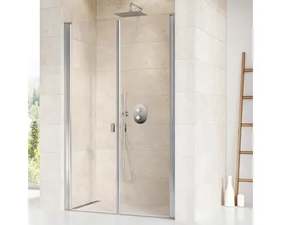 Produktbild von Ravak Chrome - Duschpendeltür CSDL2-120, 1175–1205 mm, Aluminium glänzend/Klarglas 0QVGCC0LZ1
