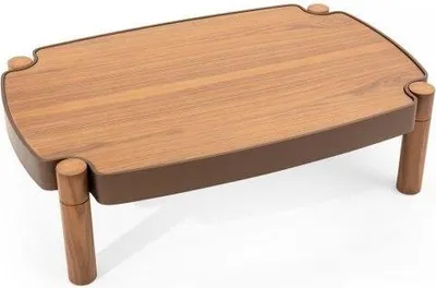 Immagine prodotto di Elegante tavolino in legno con piano in legno Arredamento per il soggiorno