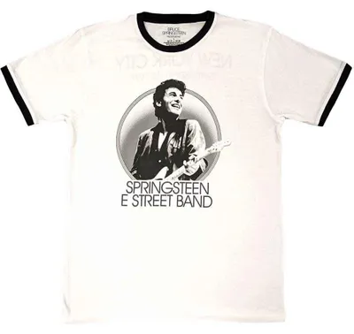Obrázok produktu pre Bruce Springsteen NYC (Back Print Ringer) White L Tričko