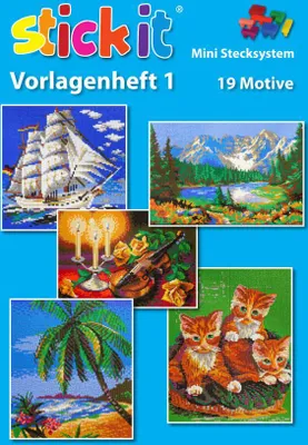 Produktbild von Stick it® Mini Stecksystem Vorlagenheft XXL Nr. 1 - 19 Motive Nr. 40200
