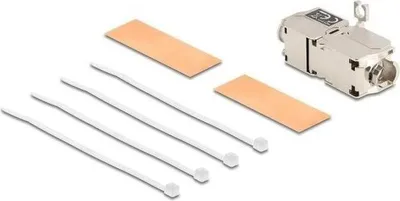 Produktbild von Delock - Netzwerkkoppler - LSA zu LSA - STP - CAT 6a - Silber