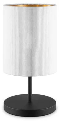Produktbild von Home Sweet Home Zylindrische Cord-Tischlampe - Weiß - ø20 x 40 cm