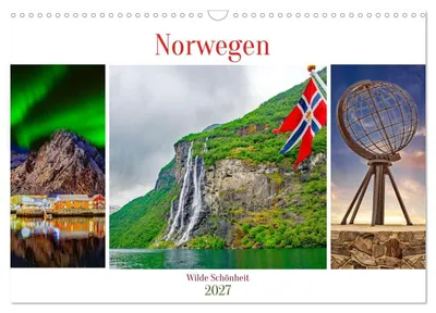 Produktbild von Norwegen - Wilde Schönheit (Wandkalender 2027 DIN A3 quer), CALVENDO Monatskalender