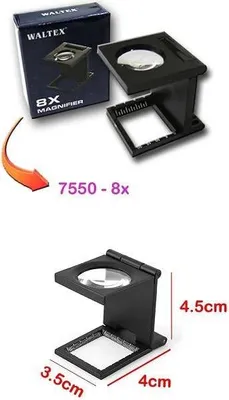 Obrázek produktu pro Skládací kapesní lupa s měřítkem - 8 x zvětšení.
