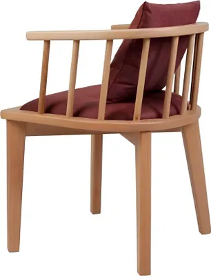 Produktbild von Brauner Esszimmer Stuhl Design Holzstuhl Einsitzer Polster 1-Sitzer
