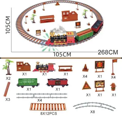 Produktbild von 360Home Patchwork-Eisenbahnspielzeug Set 127pcs