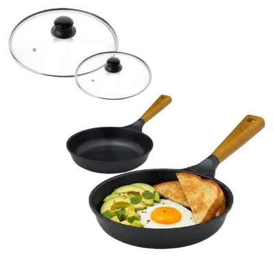 Produktbild von Gerlach Natur Keramikpfanne 28 cm mit Glasdeckel