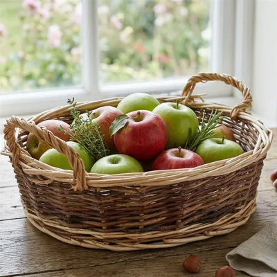 Produktbild von Schale aus Weide, mittel, Ø 27 cm Obstkorb, Obstschale, Dekoschale, Servierschale