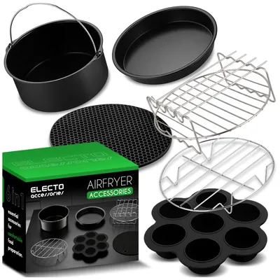 Produktbild von ELECTO Airfryer Zubehör-Set 6-teilig für 4,5 L