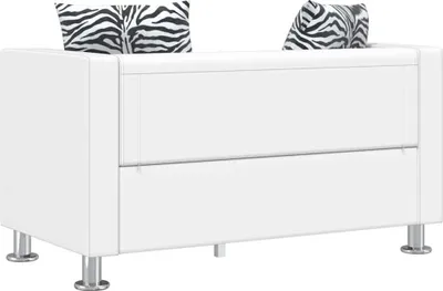 Produktbild von vidaXL 2-Sitzer-Sofa Kunstleder Weiß