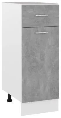 Image de Armoire de cuisine moderne avec tiroir, imitation béton, dimensions : 30 x 46 x 81,5 cm