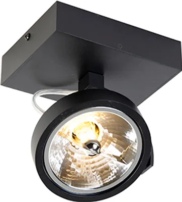 Zdjęcie produktu dla QAZQA – nowoczesny reflektor sufitowy, czarny, regulowany – salon, sypialnia – okrągły, aluminiowy – przystosowany do żarówek LED G9