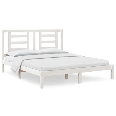 Produktbild von vidaXL Massivholzbett ohne Matratze Weiß 160x200 Kiefernholz