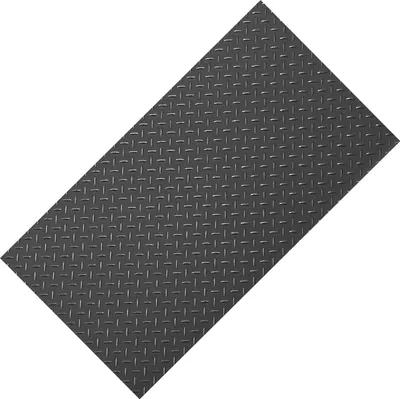 Produktbild von Garagenbodenmatte, 1200x3050 mm Antirutschmatte, 2,2 mm dicke PVC-Noppenmatte, Bodenschutzmatte mit doppelseitigem Klebeband, leicht zu reinigen, für Lager, Fitnessstudios, Anhänger, Schwarz