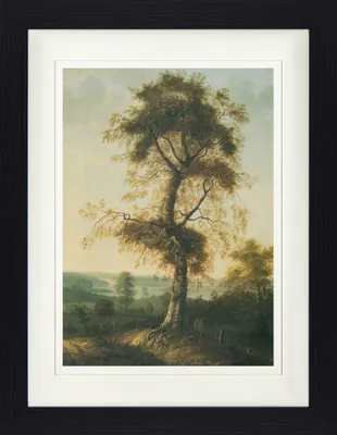 Produktbild von Johan Christian Dahl Gerahmtes Bild Mit Edlem Passepartout | Wand-Bilder | Im Bilderrahmen - Birke In Herbstlandschaft (40 x 30 cm)