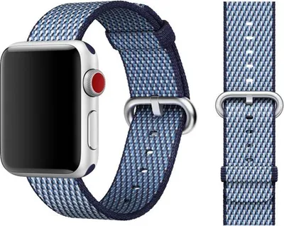 Produktbild von Original Apple Woven Nylon Armband 38/40/41mm MQVC2ZM/A Midnight Blue Check