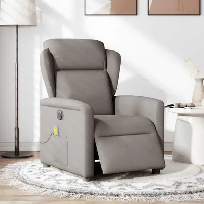 Produktbild von vidaXL Massagesessel Elektrisch Taupe Stoff