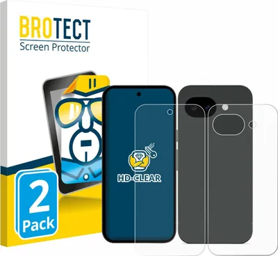 Produktbild von 2x Für Google Pixel 10a (Display+Rückseite) Schutzfolie BROTECT Displayschutz Display Schutz Folie Klar Transparent
