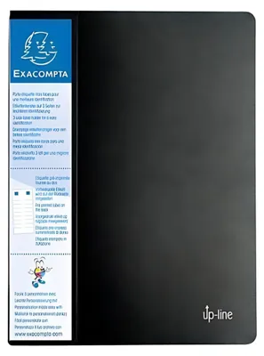 Immagine prodotto di Exacompta 88801E Cartella A4 Nero 80 maniche 800µ etichetta su 3 lati