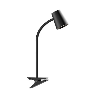 Produktbild von Lindby Ailina LED-Tischlampe, Klemmfuß, schwarz