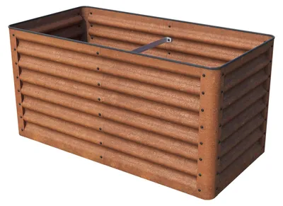 Immagine prodotto di Orto rialzato LUCA in acciaio corten di GFP Primeyard, 120x60x60 cm - orto stabile con effetto ruggine naturale e protezione sicura degli angoli, utilizzabile tutto l'anno