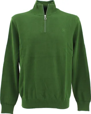 Produktbild von 33319 Lerros, ,  Herren Troyer Pullover Pulli Mock Zip, feiner Glattstrick, moosgrün, XXL