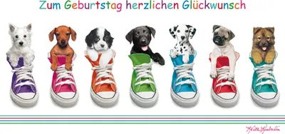 Produktbild von Geburtstag – Glückwunschkarte im Format 11,5 cm x 22 cm mit