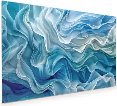 Produktbild von Küchenrückwand Spritzschutz Glas mit Motiv Wellenfließend 40 x 40 cm