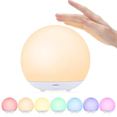 Produktbild von Nachtlicht für Kinder,mit Touch-Bedienung und 7 Farben, Silikon Nachtlicht, USB-aufladbar, Dimmbar, Timer, für Kinderzimmer, Babyzimmer