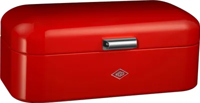Image de Wesco Breadbox Grandy, Boîte à petit déjeuner, Boîte à pain, Boîte à tartines, Rouge, tôle d'acier, 235201-02