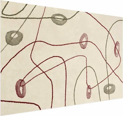 Produktbild von Posterpapier Poster - Lines and Shapes - a bead labyrinth on a pale, worn background 42x29.7 cm Muster a-A-10528-ao-a
