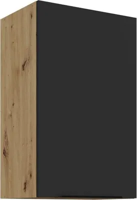 Immagine prodotto di Mobile cucina superiore LUNARA - larghezza 45 cm, nero / rovere artigianale