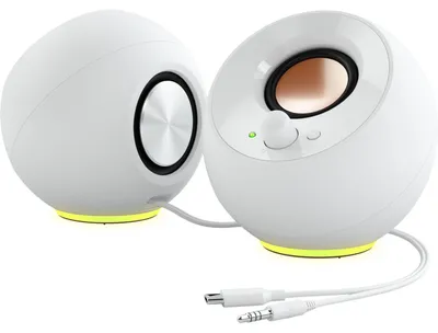 Image de Creative Lautsprecher Pebble SE RGB Stereo, weiß
