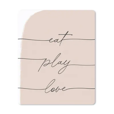 Produktbild von MuchoWow® Mauspad Mousepad Text - Zitate - Essen spielen Liebe - Essen 19x23 cm - Mousepads - Maus Mat - Pad - Mausunterlage - Mauspads - Spielen