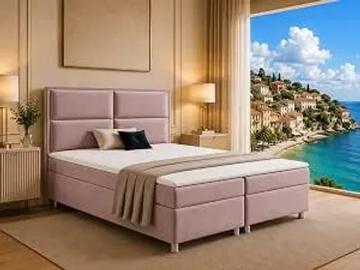Produktbild von Best For Home Boxspringbett Trinity K-11 mit 7-Zonen-Bonell-Federkernmatratze | Boxspringbett 180x200 mit Bettkasten | Doppelbett mit Matratze und Stauraum | Polsterbett –Lieferung bis Bordsteinkante
