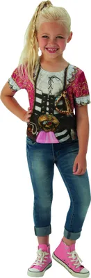 Produktbild von PxP 2630866 - Pirate Girl T-Shirt, Kinder Kostüm Gr. S - L Spieleshirt Piratin : M Größe: M